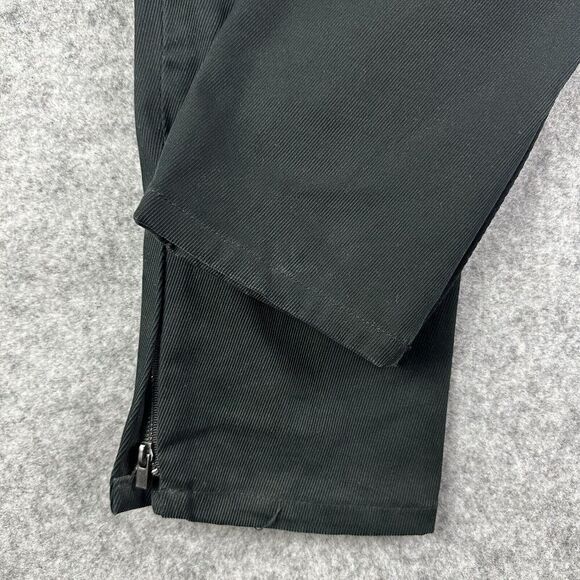 Theory Pants Womens 2 Black Riding Cotton Twill Ankle Zip Stretch Career Office - Picture 9 of 15